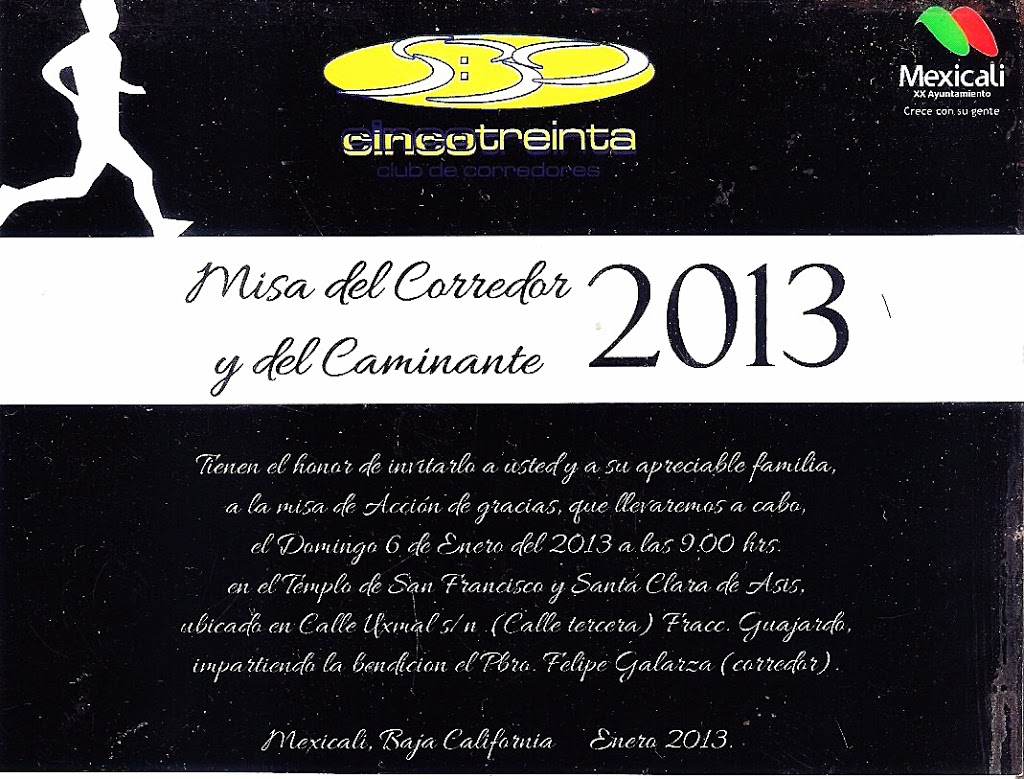 Misa del Corredor y Caminante 2013.