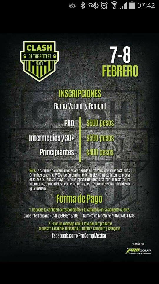 Evento de Crossfit 7 y 8 de Febrero 2015