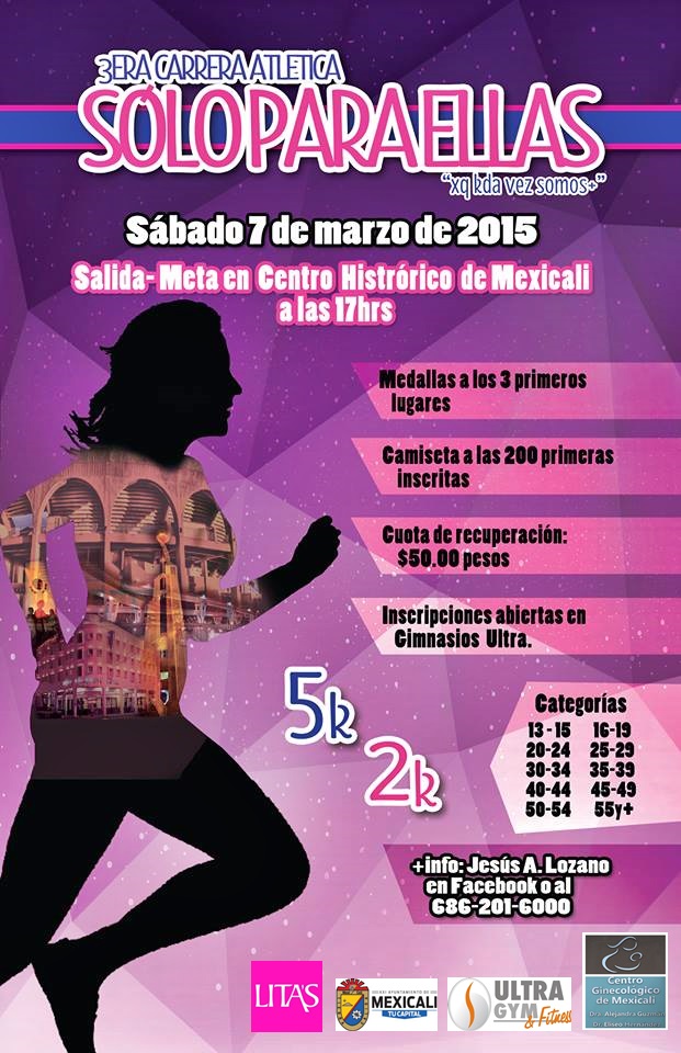 3ra. Carrera Atlética «Solo para Ellas» (07/03/2015)