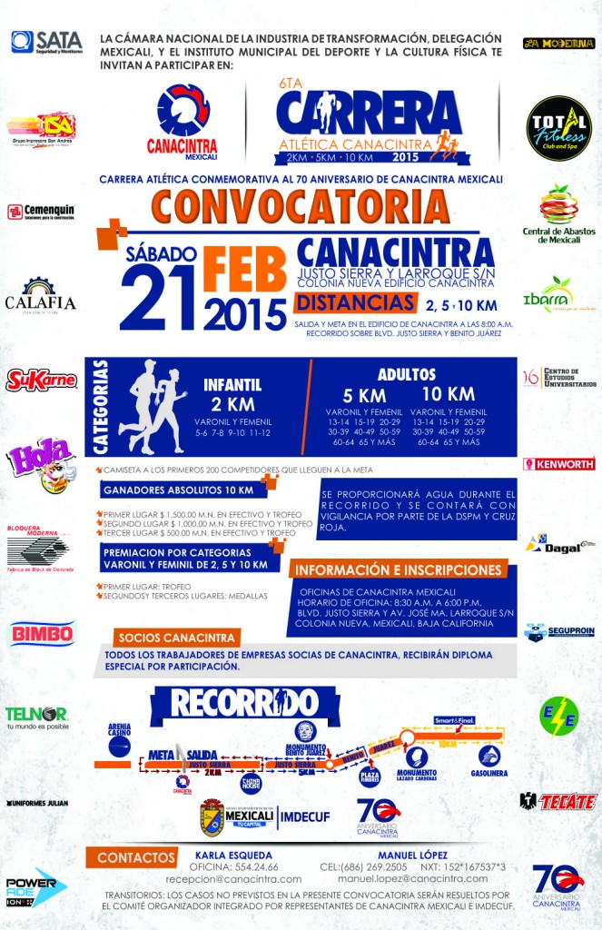 6TA CARRERA ATLETICA TABLOIDE CON LOGOS