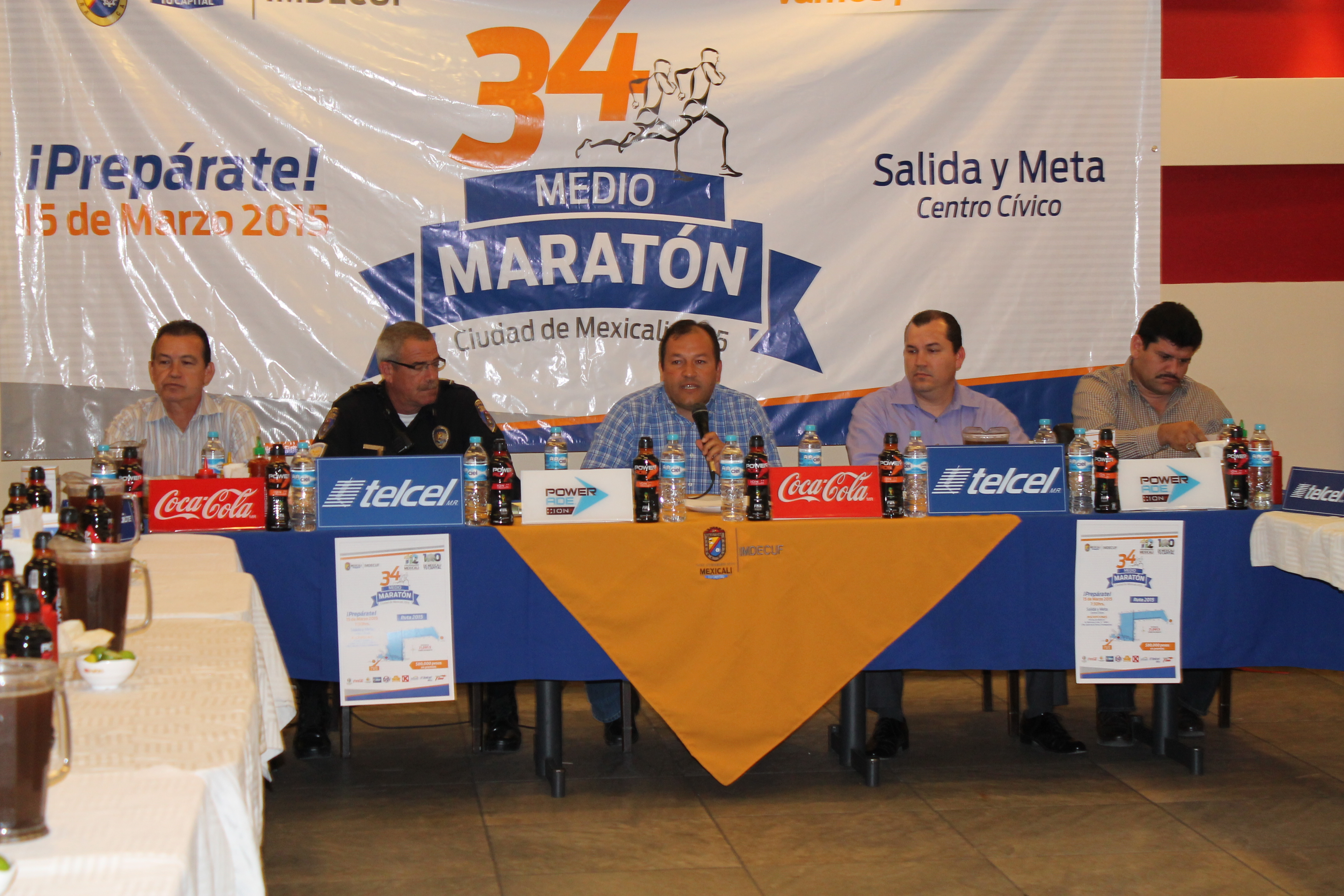 Rueda de Prensa 34 Medio Maratón Ciudad de Mexicali 2015.