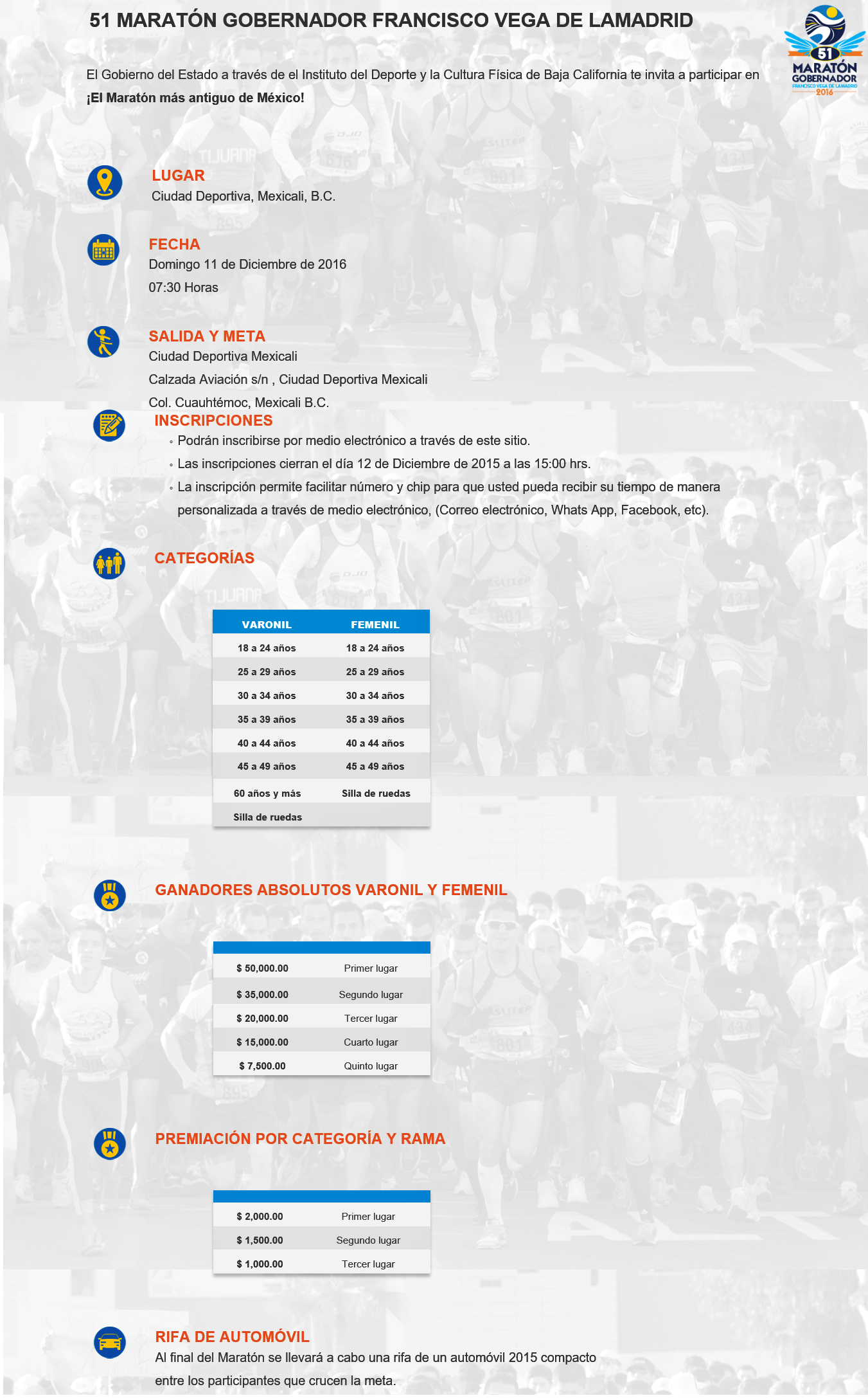 Convocaroria 51 Maraton Gobernador 2016