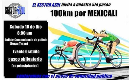 5to. Paseo Ciclista 100 Km. por Mexicali. (16/12/2017)