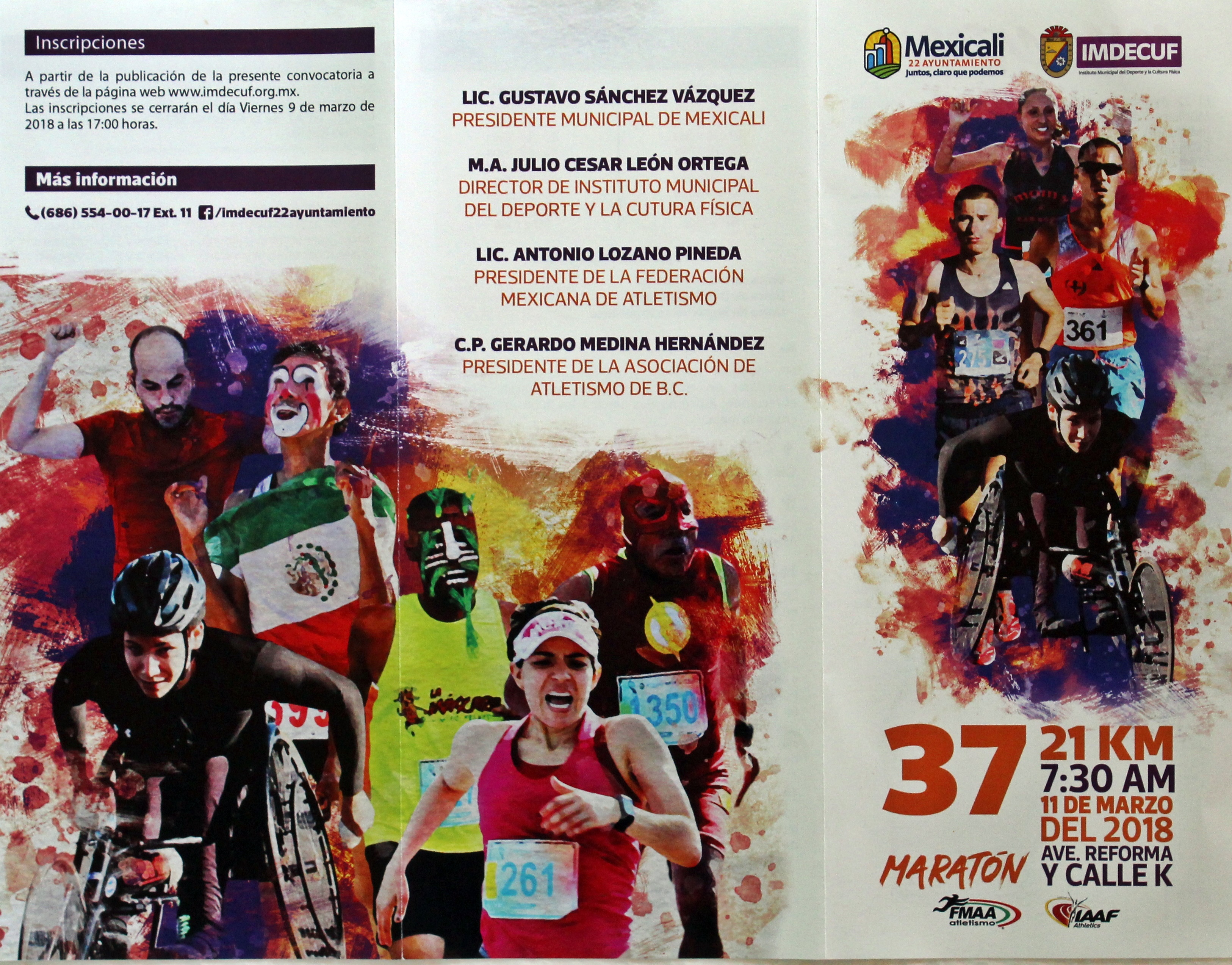 37 Medio Maratón Ciudad de Mexicali 2018.