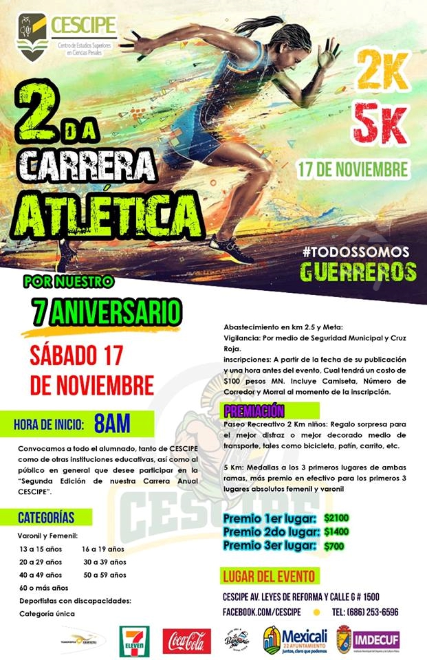 2da. Carrera Atlética Cescipe. (17/11/2018)