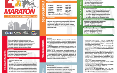 Convocatoria: 4to. Maratón y 1/2 Maratón Internacional Tijuana 2014.