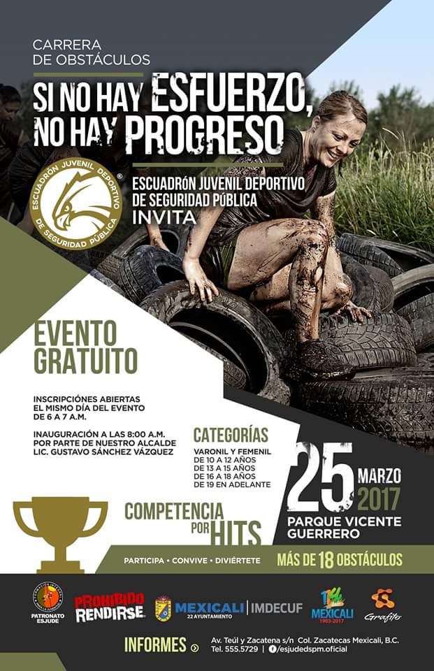 Carrera con Obstáculos «Si no hay Esfuerzo, no hay Progreso». (25/03/2017)