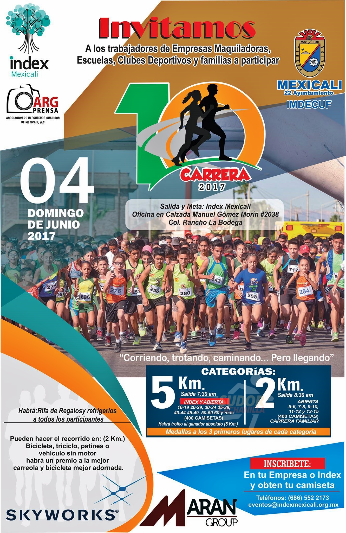 10ma. Carrera Atlètica Index 5 y 2 Km. (04/06/2017)