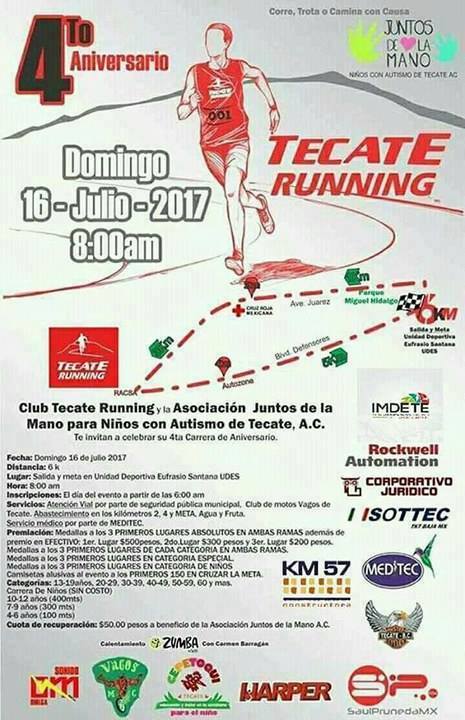 4to. Aniversario Tecate Running. (16/07/2017)