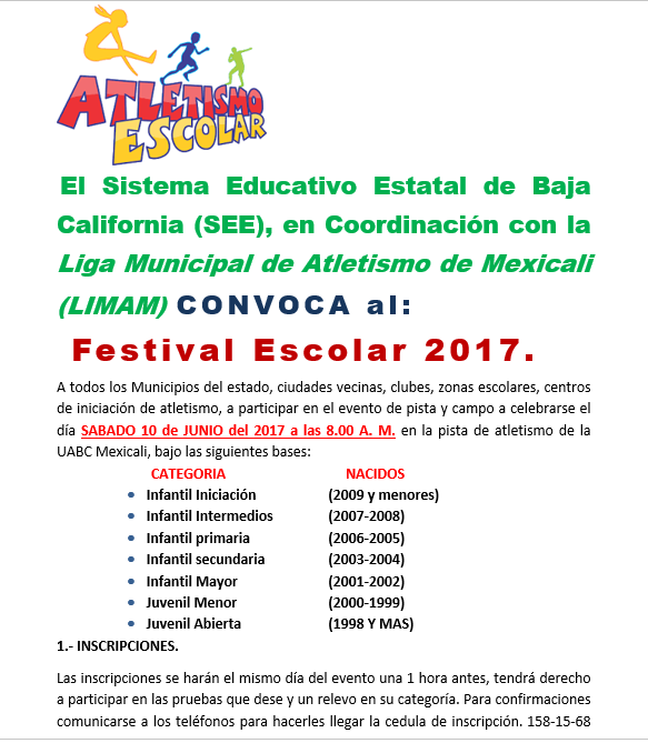 Festival Atletico Escolar. (10/06/2017)